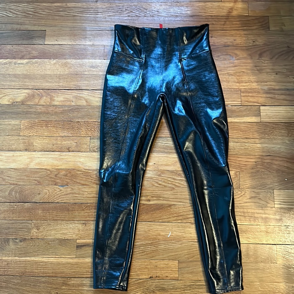 Spanx patent leather leggings